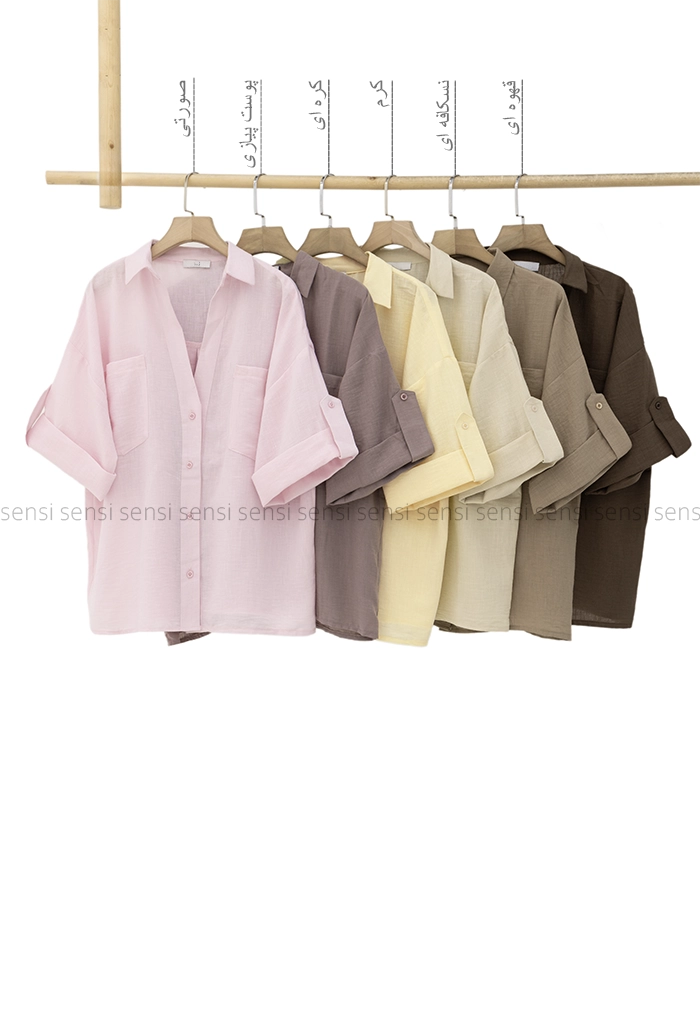 شومیز لینن زارا پاگون کد1005345